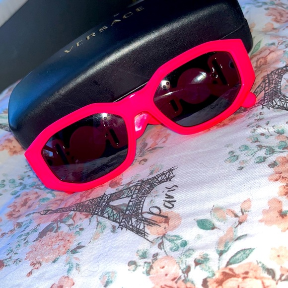 Versace Neon Pink Sunglasses - Picture 2 of 8